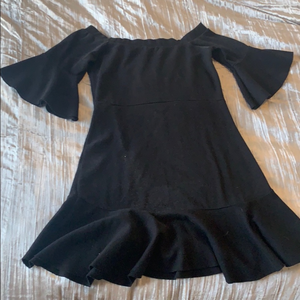 Free People Black Off the Shoulder Dress